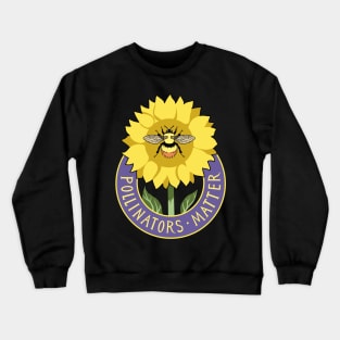 Pollinators Matter Sunflower Crewneck Sweatshirt